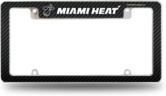 Detalle de NBA Basketball Primary 12" x 6" Chrome All Over Automotive License Plate Frame