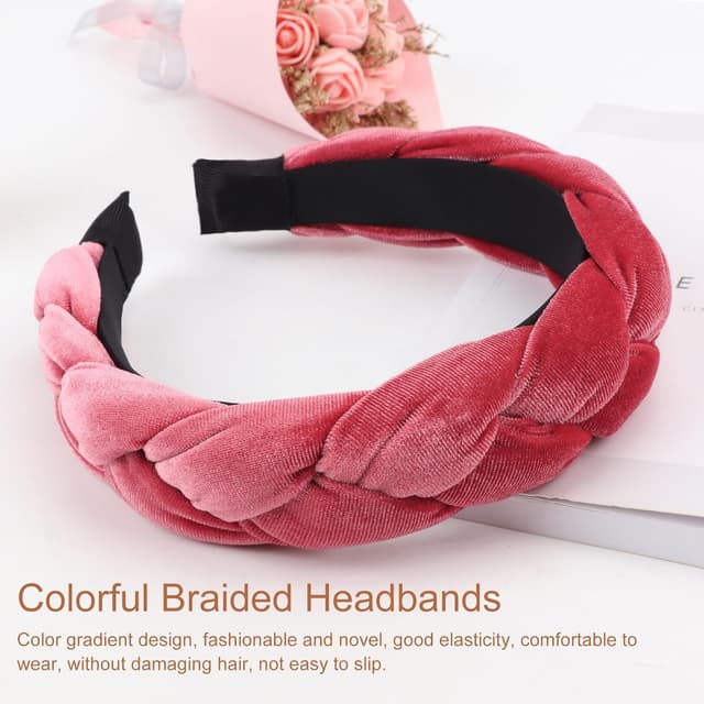 Detalle de DRESHOW braided headband with velvet hoop