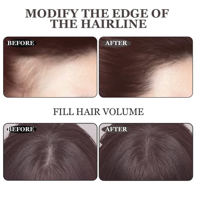 Detalle de LOPHE Ansatzpuder für Männer & Frauen (06 Graubraun) – Schnell abdeckender Wurzel-Concealer zum Auffüllen bei dünnem Haar