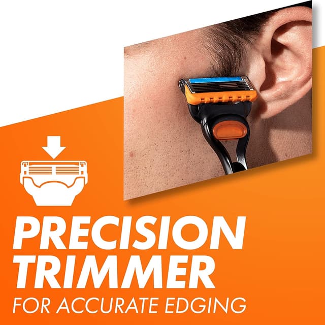 Detalle 2 de Gillette Fusion5 razor refills for men with Pro shaving cream (175ml) – 10 blade refills plus precision trimmer