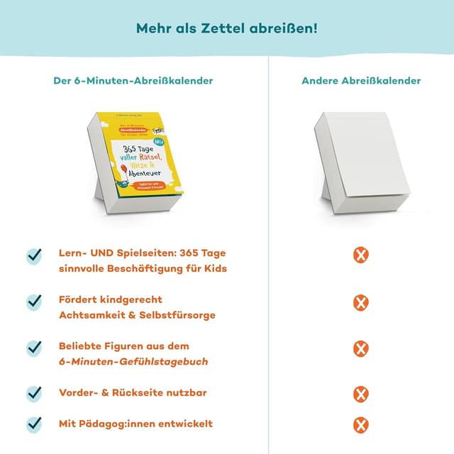 Thumbnail 5 de 6-Minuten Abreisskalender 2026 Kinder 365 📅