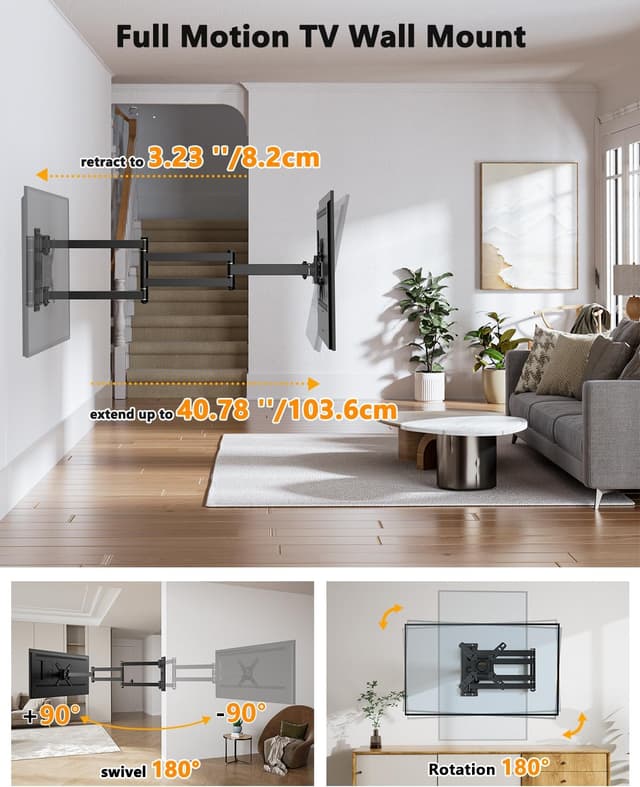 Thumbnail 3 de WHYFONE Long Reach 1036mm TV Wall Bracket