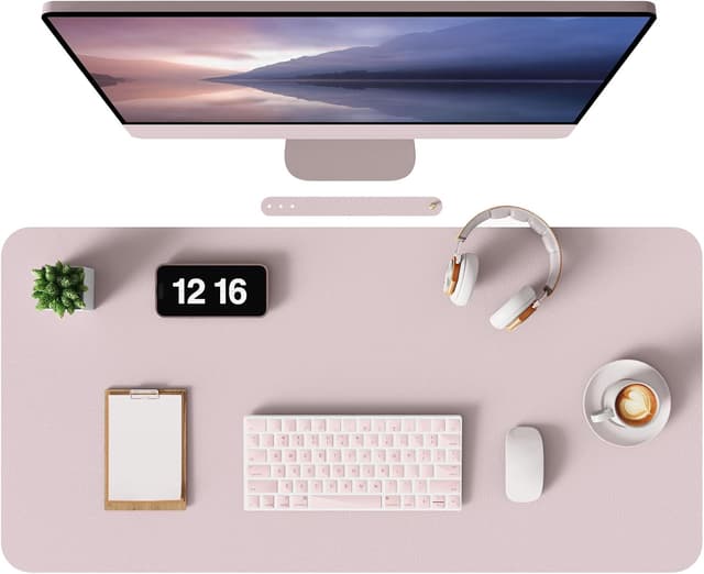 Detalle de MOLMO Non-Slip Desk Mat (Waterproof) with Suede Backing, 80 x 40 cm in Grayish Lavendar