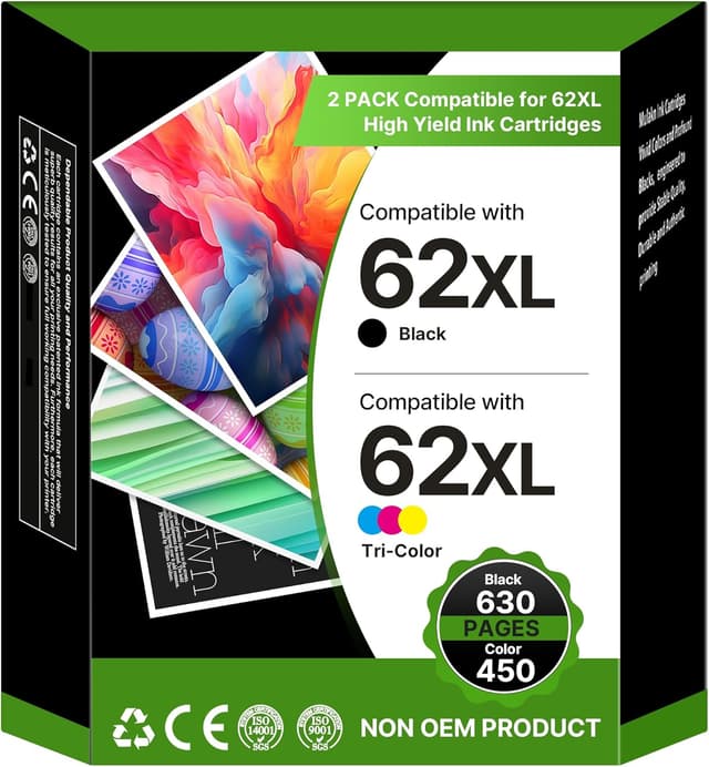 Detalle de 62XL Ink Cartridge Twin Pack 630/450 pages