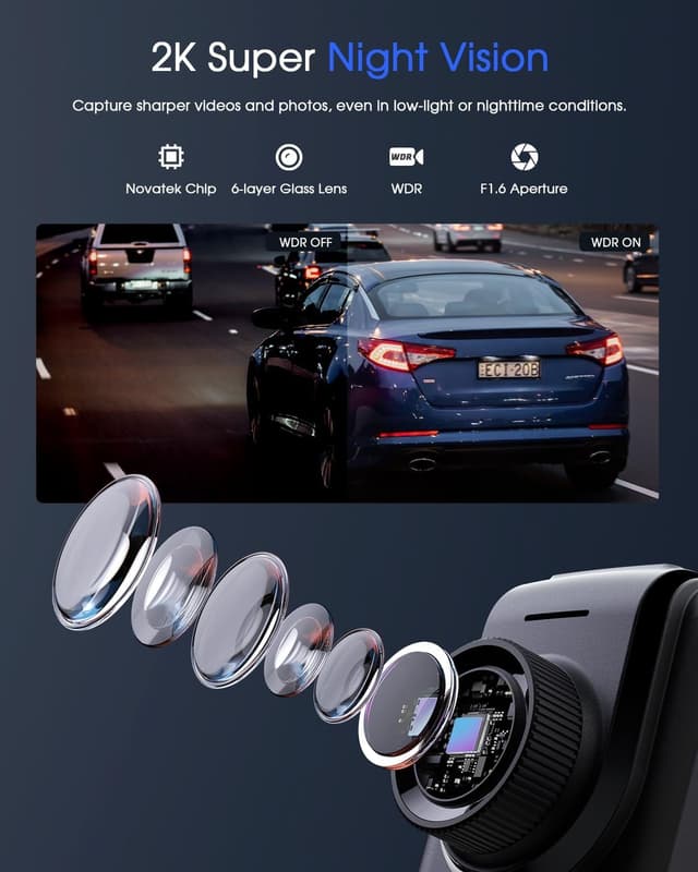 Thumbnail 4 de Dash Cam 2K Front Mini Car Camera 1440P