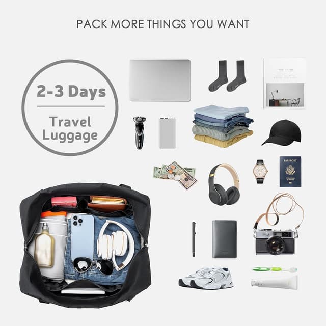 Detalle de SPAHER sac cabine avion 40x30x20 pliable imperméable 25 L, compartiments pour linge sec et humide