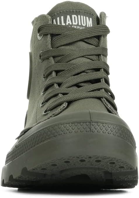 Detalle de Palladium Pampa Hi Mono 73322K76 – Bottes vert olive à lacets
