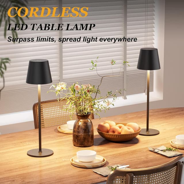 Detalle 2 de Aooshine cordless table lamp set of 2