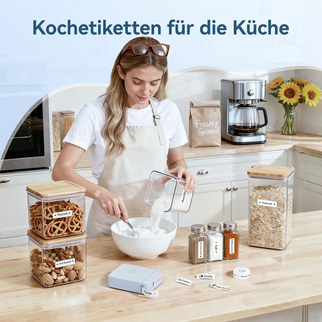 Detalle 2 de NIIMBOT Etikettendrucker D110 Upgrade – Mini-Labelprinter mit Bluetooth für iOS & Android, blau