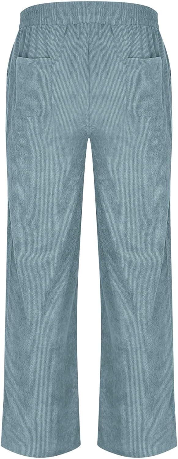 Thumbnail 6 de Pantaloni baggy uomo in velluto a coste con vita elasticizzata e cordino