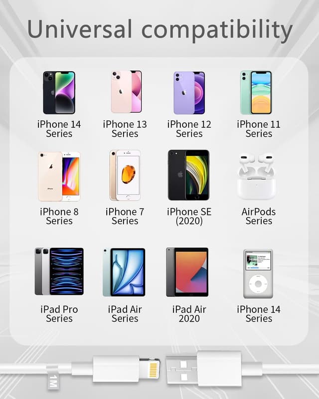 Thumbnail 6 de Câble iPhone Lightning 1M 2Pack MFi