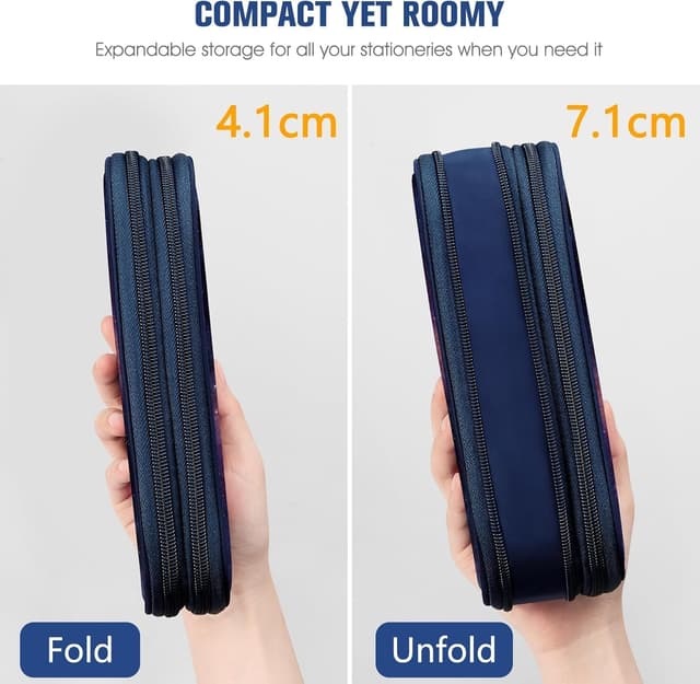 Detalle 1 de FINPAC Federmäppchen Federtasche (erweiterbar) „die Galaxie“ – Organizer mit viel Stauraum