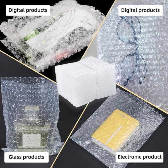 Detalle de 50Pcs Bubble Bag Bubble Pouches (20cm x 25cm) – Double Wall Cushioning for Shipping & Storage