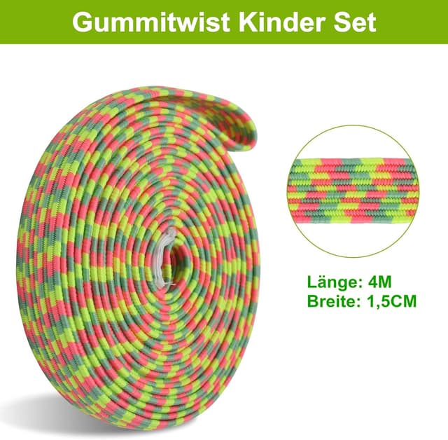 Detalle de Gummitwist Kinder Set 4 m für Hüpfer