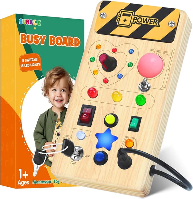 Detalle de SUNACE Montessori Busy Board 8 Schalter