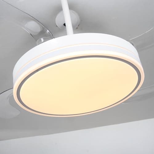 Thumbnail 5 de Ventilador de techo con luz LED 36W Blanco en 3 Temperaturas de Luz con Mando a Distancia -Motor DC Eficiente y Silencioso, 3 tonalidades, aspas desplegables retráctiles, 6 velocidades (F8808)