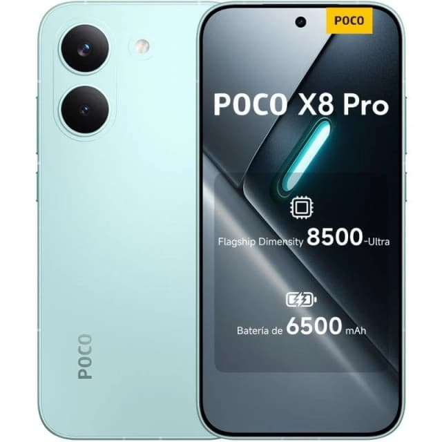 Detalle de POCO X8 Pro 5G (8GB/256GB) 6,59" Verde Menta con carga rápida y pantalla AMOLED 1 5K