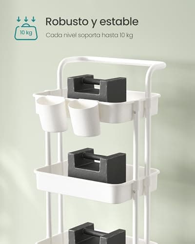 Thumbnail 4 de SONGMICS Carro Rodante de 4 Niveles con Cestas 🧺