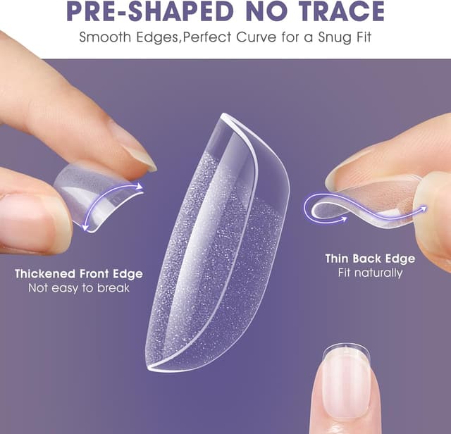 Detalle de Adonafy Capsules Ongles carré courts 504 pièces