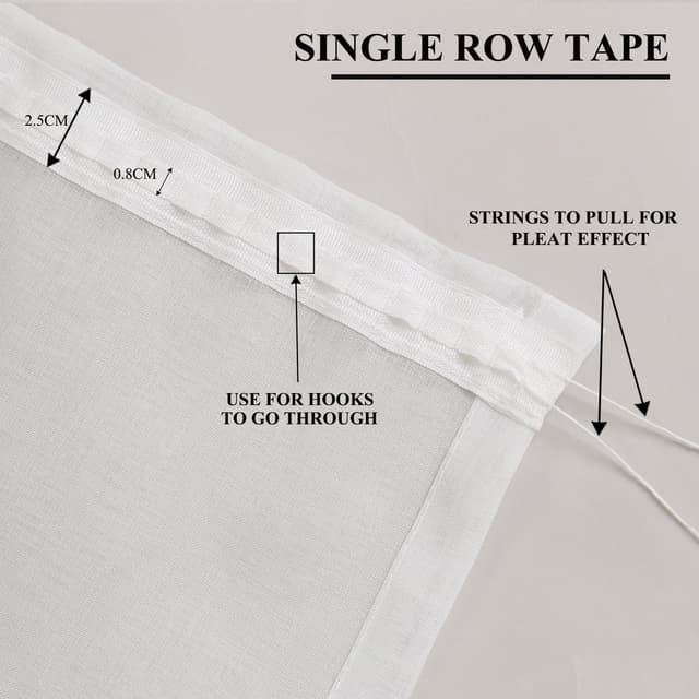 Thumbnail 4 de L.Z.E Vorhänge Weiß 2er Set 245 cm