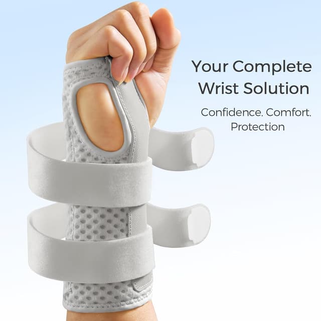 Detalle de FREETOO Lightweight Carpal Tunnel Wrist Supports (Right/Left) with Removable Stays