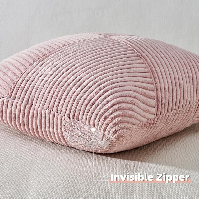 Thumbnail 6 de Topfinel Kissenbezug 50x50 Altrosa im 2er-Set aus Kordsamt