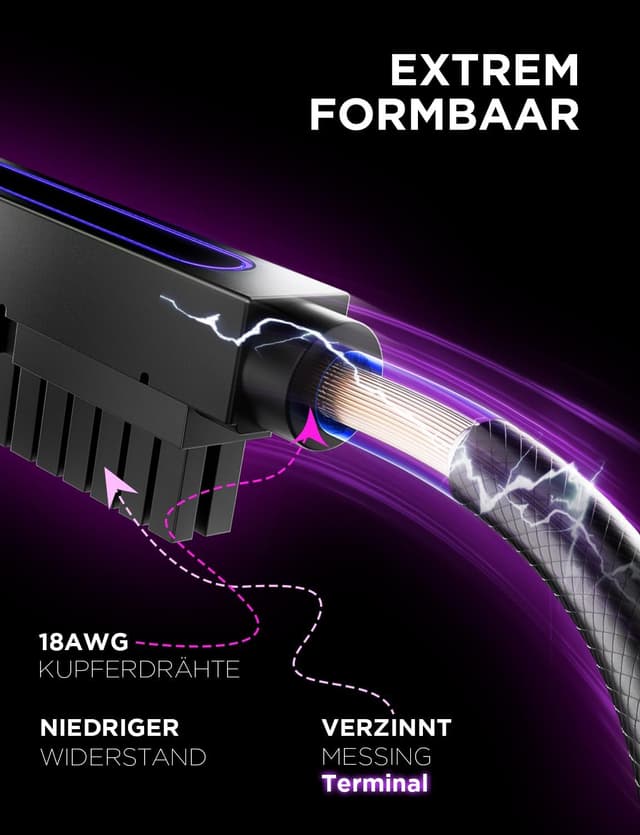 Thumbnail 2 de AsiaHorse Hydrus 24Pin PSU Kabelverlängerung R 30cm ⌚jul 24Pin Kabelagerung? (Gin)