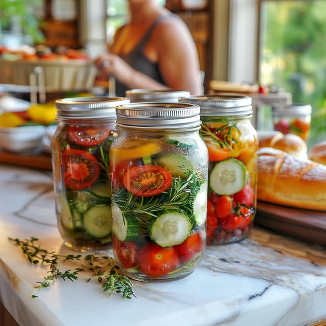 Thumbnail 5 de ComSaf Wide Mouth Mason Jars 32 oz glass jars 🫙