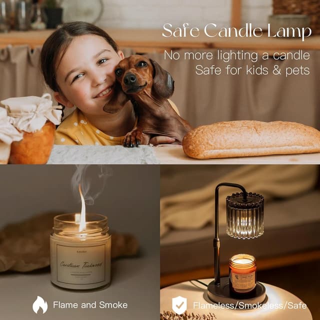 Detalle de Candeldo candle warmer lamp with timer, dimmer and height adjustment