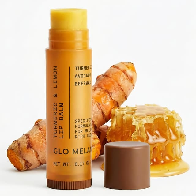 Detalle de Glo Melanin All Natural Lemon & Turmeric Lip Balm for Dark Lips