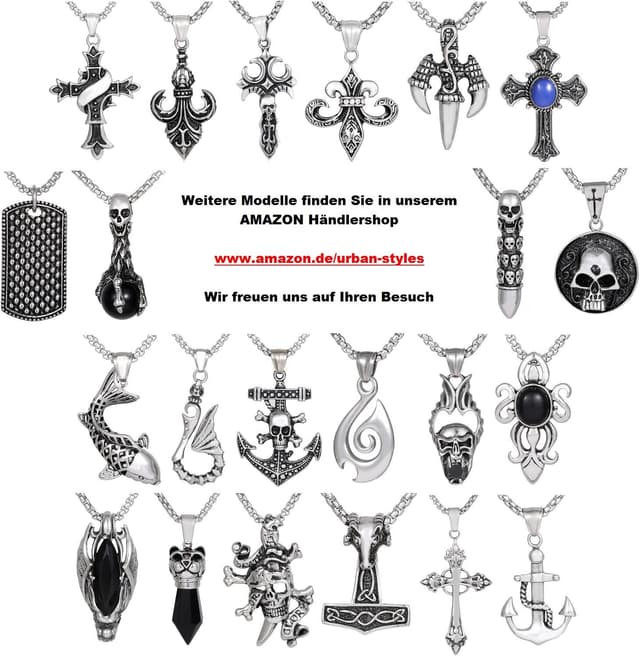 Detalle 1 de DonDon collier poisson en acier inox 52 cm