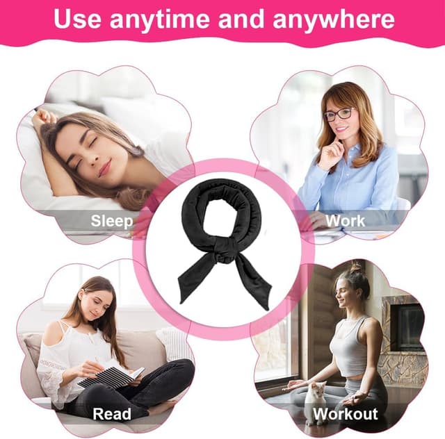 Detalle de LOPHE Bigodino lungo senza calore con pettine a coda e set morbido in velluto (nero)