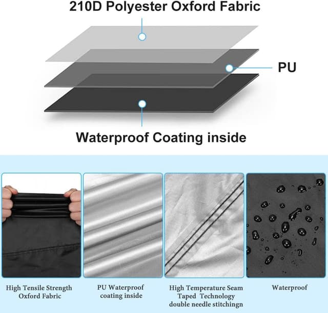 Detalle 2 de toptrek Motorradabdeckung 210D XXXL 265 x 105