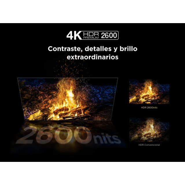 Detalle de TCL 55C7K QD-Mini LED 4K 55” (139,7 cm) con Google TV y 144 Hz – reacondicionado Grado A