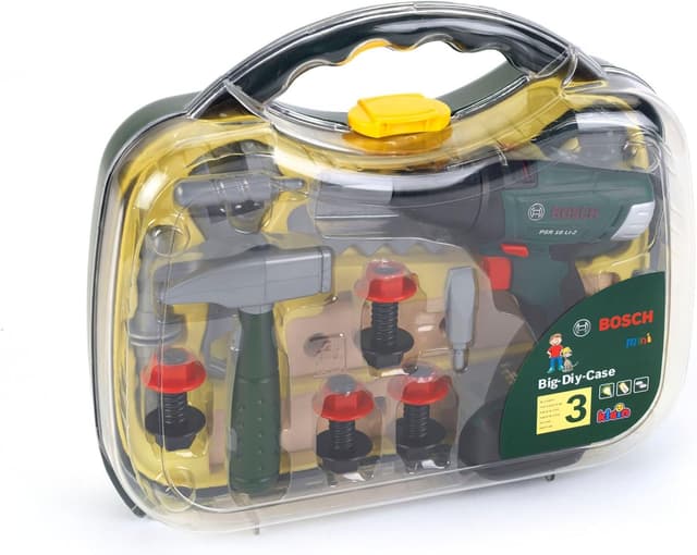 Detalle de Theo Klein 8584 Valigetta con trapano avvitatore cordless e accessori da officina per bambini dai 3 anni