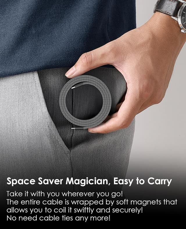 Thumbnail 4 de Magtame Magnetic USB C Cable 5ft 60W fast charging