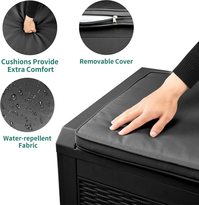 Thumbnail 1 de YITAHOME Grand Coffre Extérieur 380L Noir