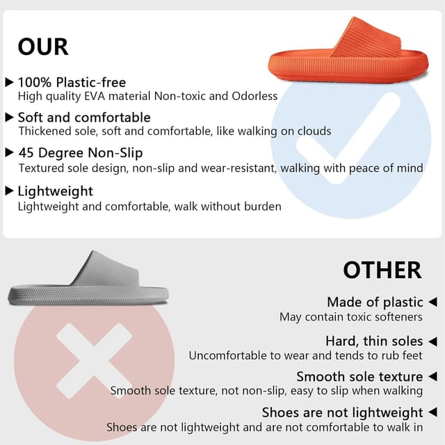 Thumbnail 6 de HEOAARG Chaussons antidérapants homme/femme « Nuage » en EVA, sliders à séchage rapide