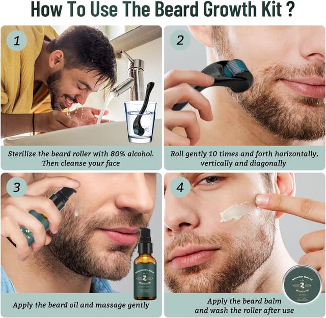 Detalle de KHOLEZ Beard Growth Kit with 30 ml serum