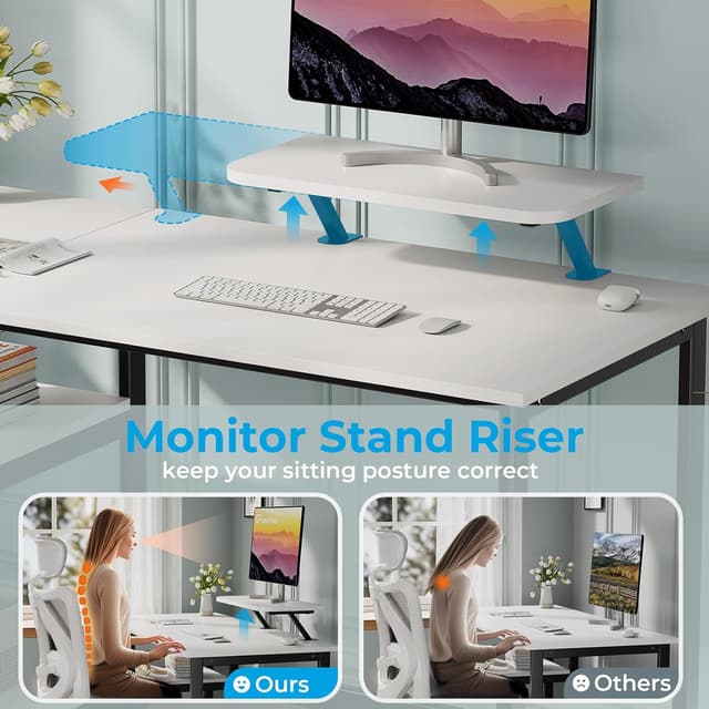 Detalle de GreenForest Desk with Monitor Stand 120cm