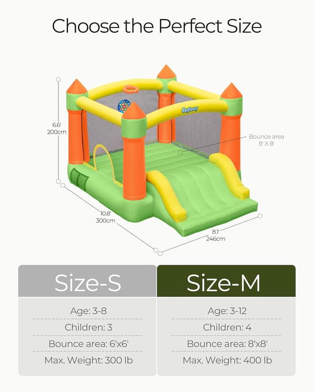 Thumbnail 6 de Outfunny Indoor Bounce House with Slide 6x6