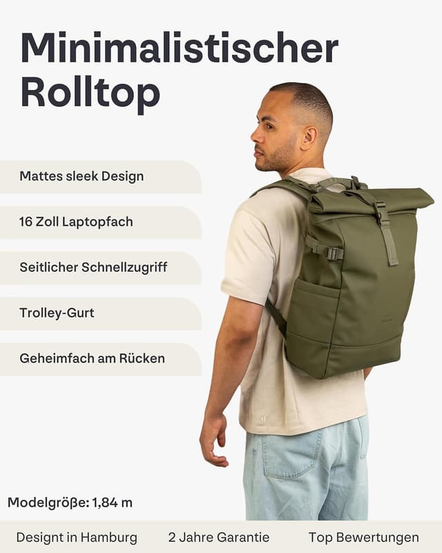 Detalle 2 de Harvey Large Rolltop Rucksack 21 l