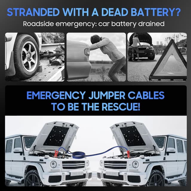 Thumbnail 6 de 0AWG x 30Ft Heavy Duty Jumper Cables 1000A