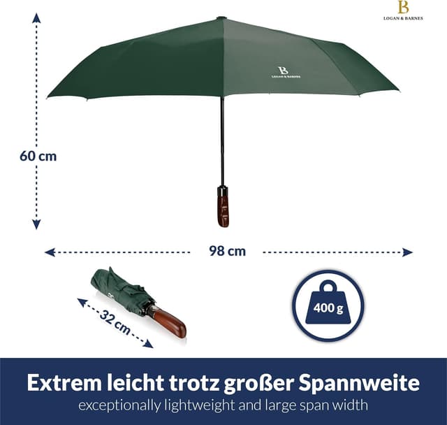 Detalle 2 de LOGAN & BARNES Taschenschirm Dublin 140 km h