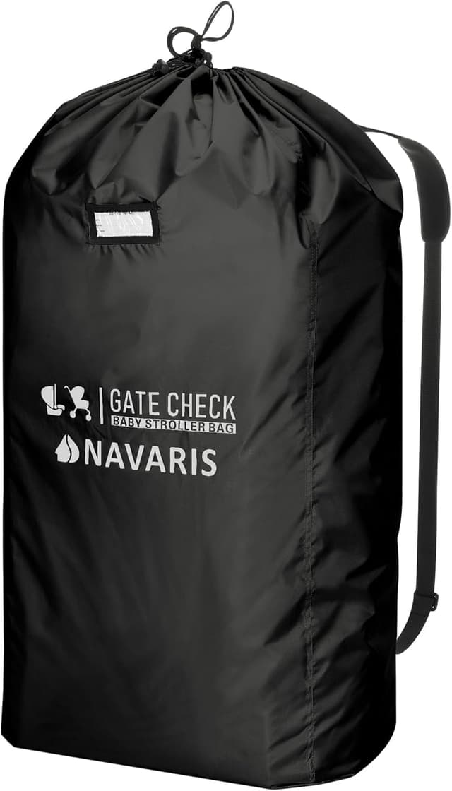 Thumbnail 6 de Navaris Gate Check Transport Bag for Baby Seat (Waterproof 210D) – Black, 114 x 53 x 35cm