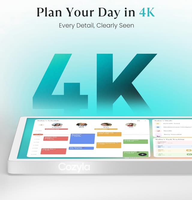 Detalle de Cozyla Mate Digital Calendar+ 2 32" 4K smart wall planner with touchscreen, chores and family profiles