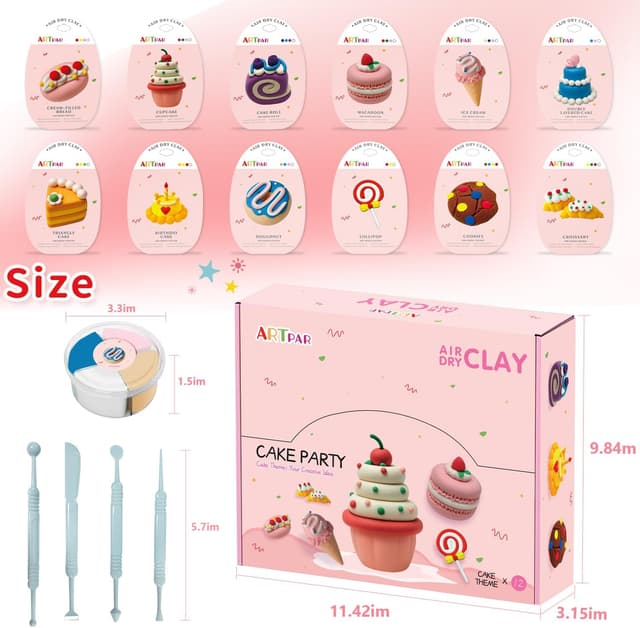 Thumbnail 1 de ARTPAR Air Dry Clay Kit 12-box set 🎨