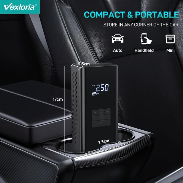 Thumbnail 6 de Vexloria Tyre Inflator 150 PSI portable pump