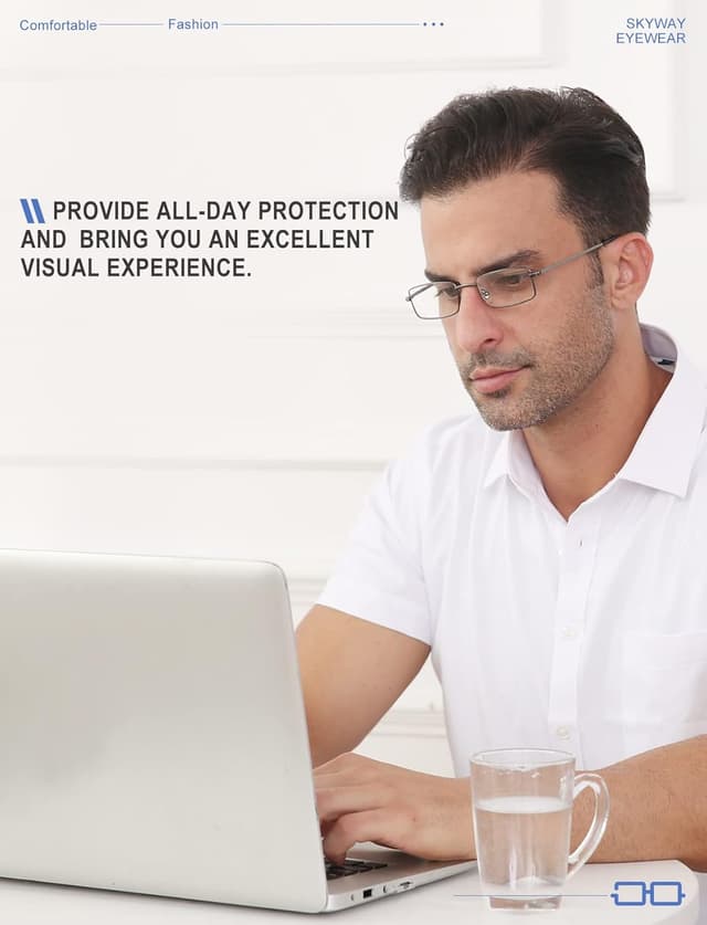 Detalle 2 de Skyway men’s blue light readers 1.00D