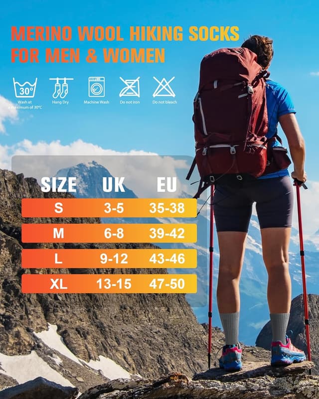 Thumbnail 6 de SockWaddles Merino Wool Hiking Socks 3 Pairs